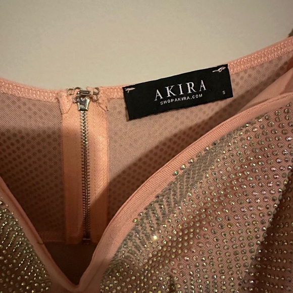 AKIRA THE SHOW GOES ON RHINESTONE MESH LONG SLEEVE BLOUSE - Picture 2 of 10